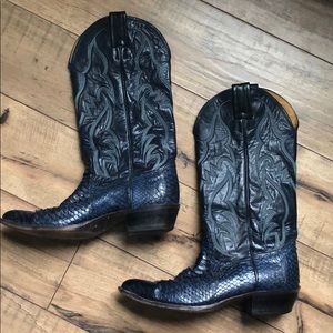 Nocona Navy cowboy boots